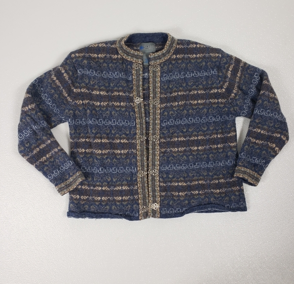 Wool Nordic Fair Isle Cardigan - Picture 2 of 13
